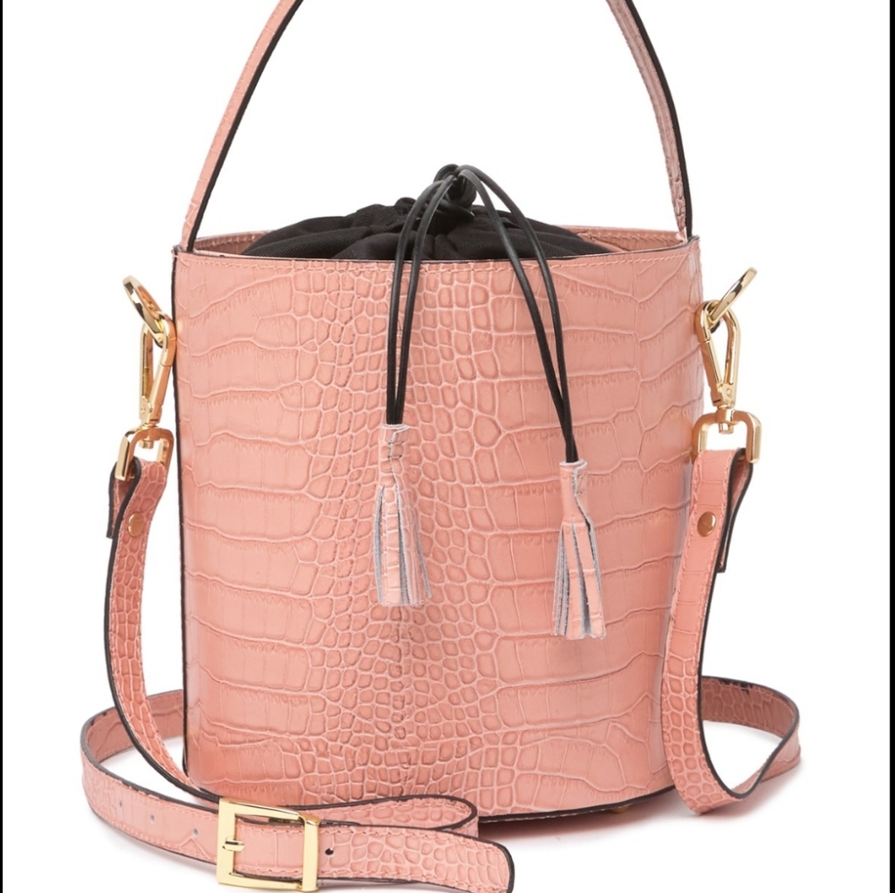 Persaman N.Y. Harper Croc-Embossed Leather Bag